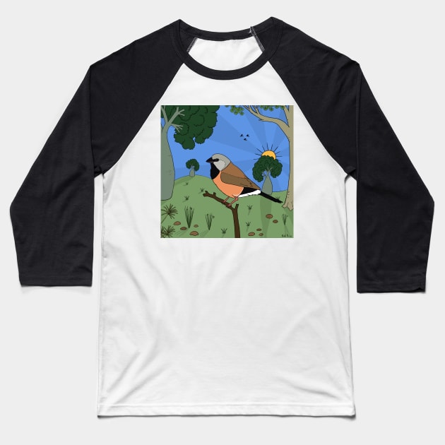 Robin Baseball T-Shirt by wanungara